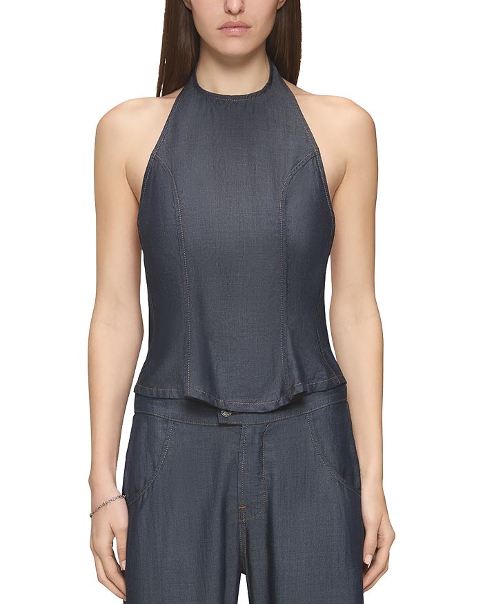 

Асимметричный топ Iris EB Denim, синий