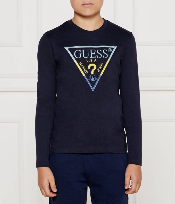 

Лонгслив Guess Regular Fit, синий