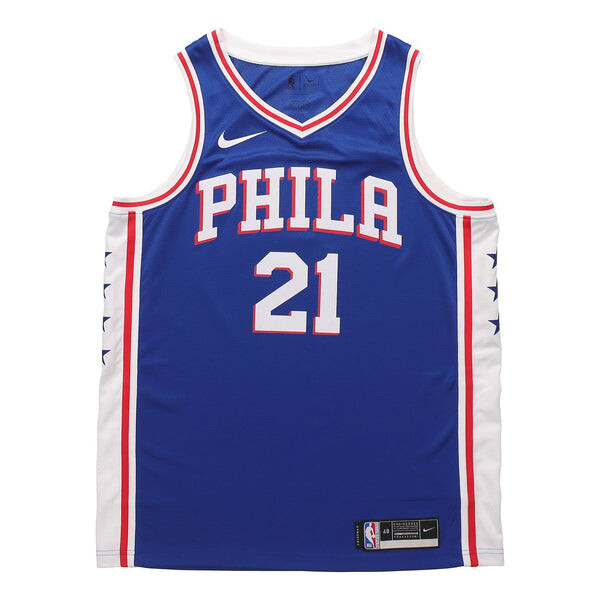 

Спортивная футболка nba swingman jersey basketball sports sw fan edition philadelphia 76ers 21 blue Nike, синий