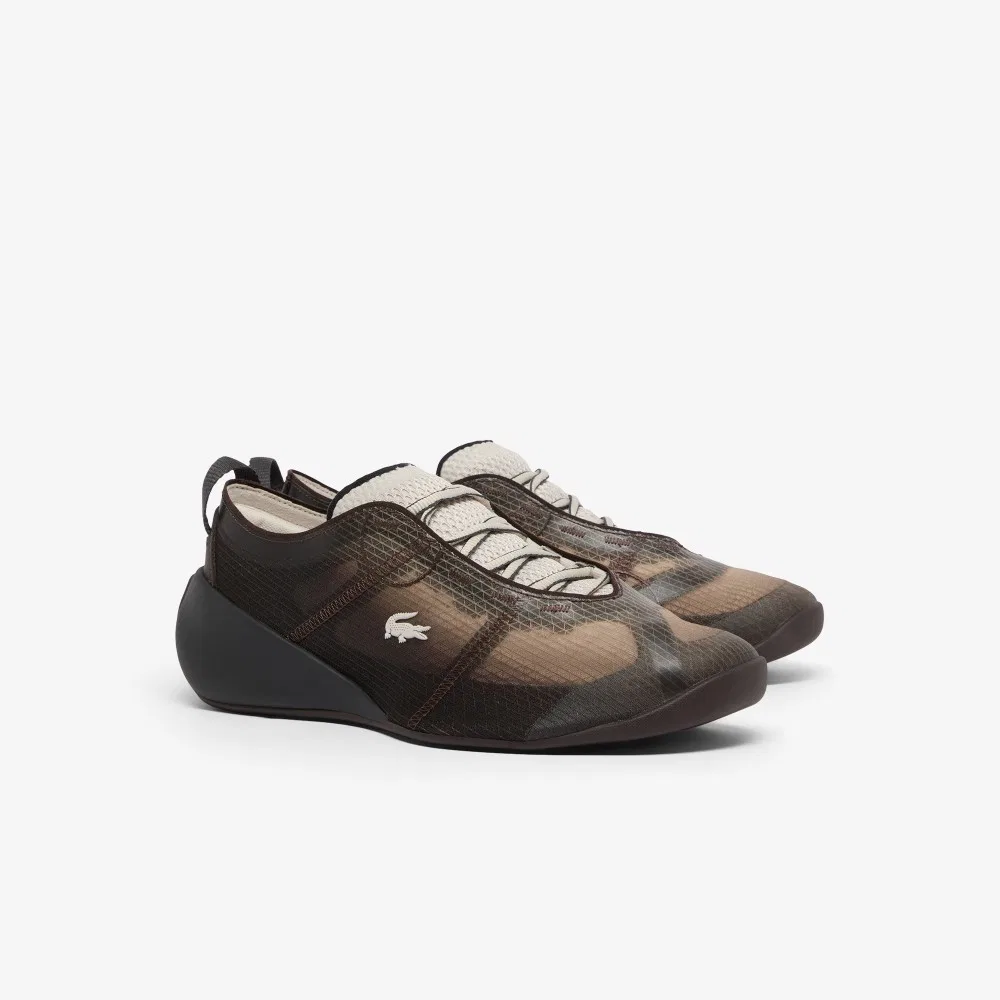 Мужские низкие кроссовки AG-LT Active цвета офф-вайт и тёмно-коричневый от Lacoste — фото 3