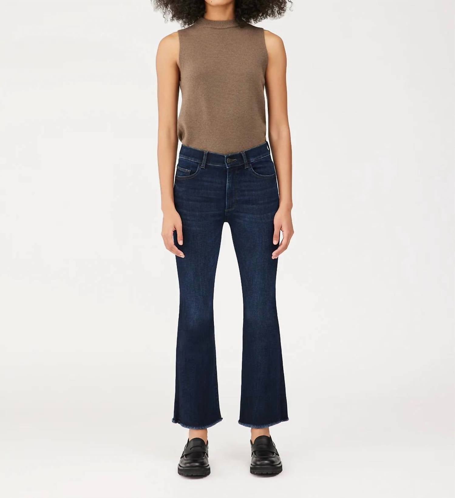 

Джинсы с высокой посадкой Bridget Crop Bootcut в бухте DL1961 - Women's, цвет cove