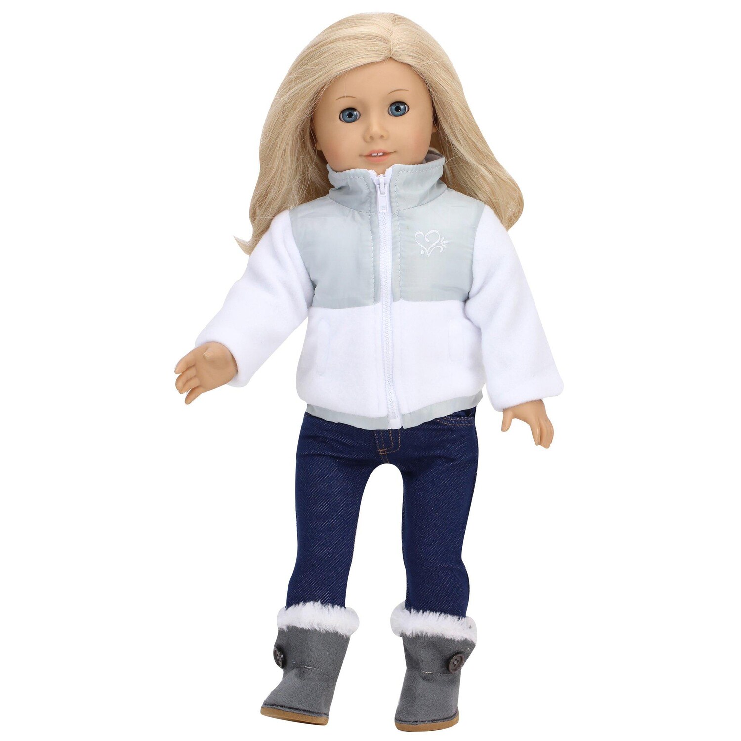 Сапоги Sophia’s Dolls 18 дюймов серого цвета, обувь для куколок Teamson Kids, серый — фото 2