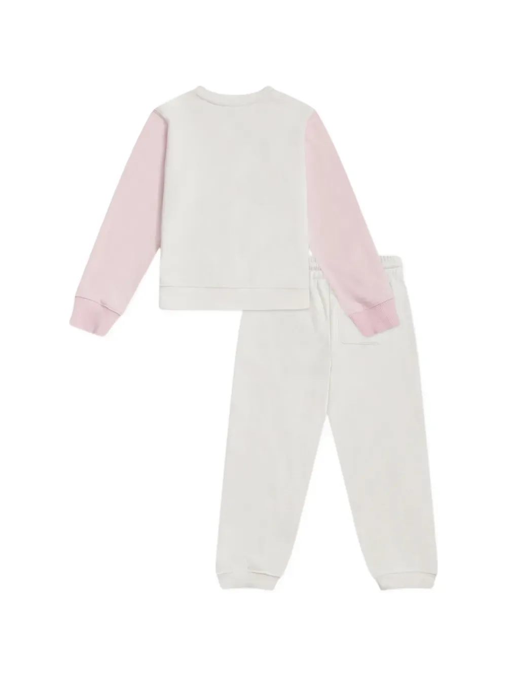 Спортивный костюм с логотипом и кулиской New Balance Kids, бежевый — фото 2