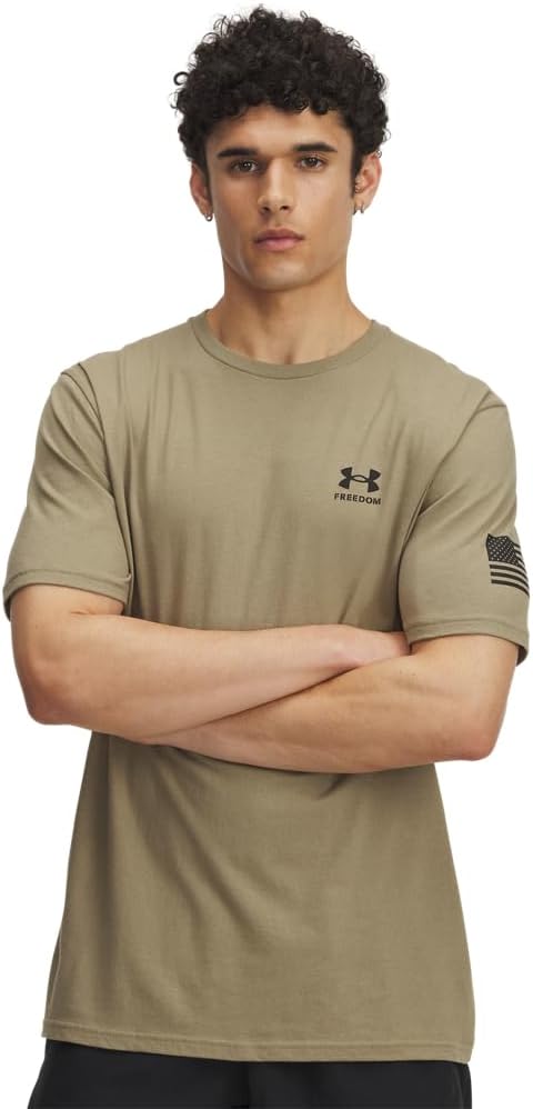 

Мужская футболка с коротким рукавом Under Armour Freedom Flag, (499) Federal Tan/Black, Черный, Мужская футболка с коротким рукавом Under Armour Freedom Flag, (499) Federal Tan/Black