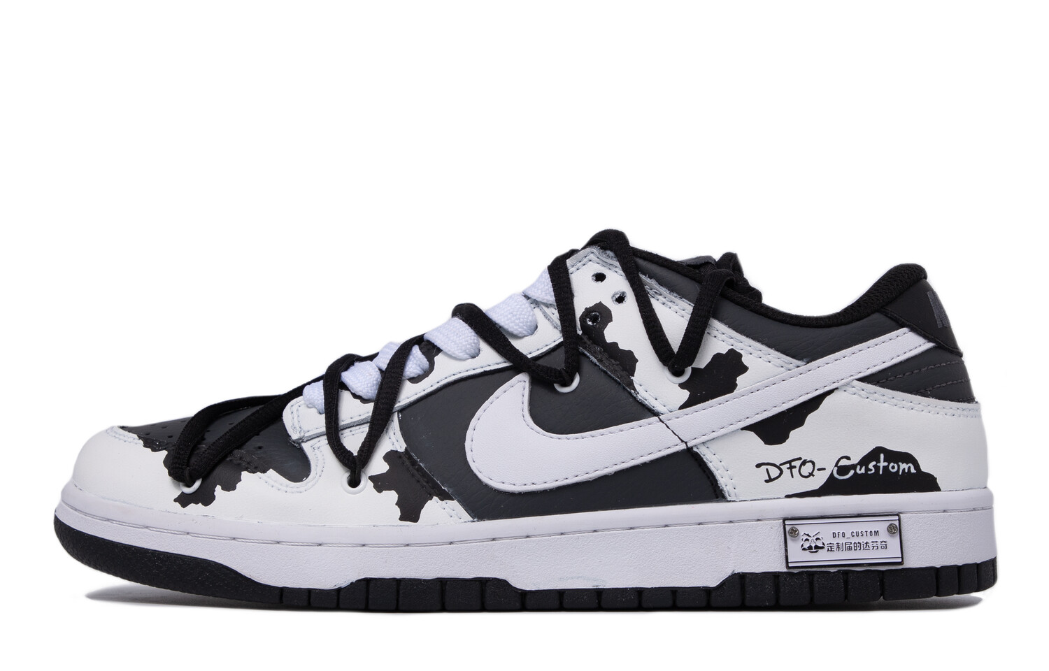 

Кроссовки Nike Dunk Skateboarding Shoes Women's Low-top Black/white/gray, черный