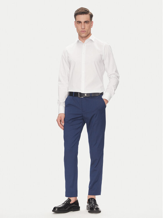 Рубашка облегающего кроя LV019EU029 Calvin Klein, белый — фото 2