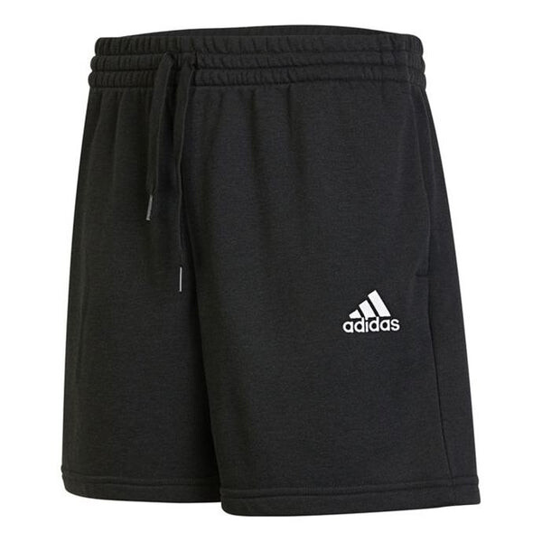 

Шорты men's solid color logo micro mark lacing knit athleisure casual sports shorts black Adidas, мультиколор
