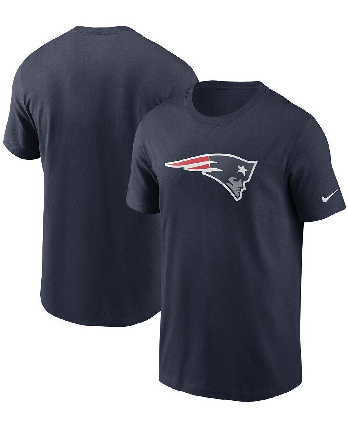 

Мужская темно-синяя футболка с основным логотипом New England Patriots Nike, Синий, Мужская темно-синяя футболка с основным логотипом New England Patriots Nike