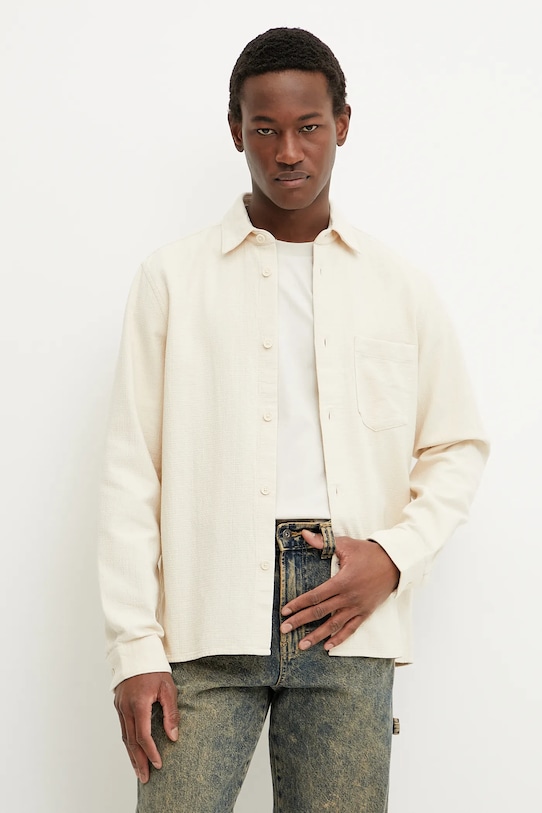 

Хлопковая рубашка Marc O'Polo, бежевый