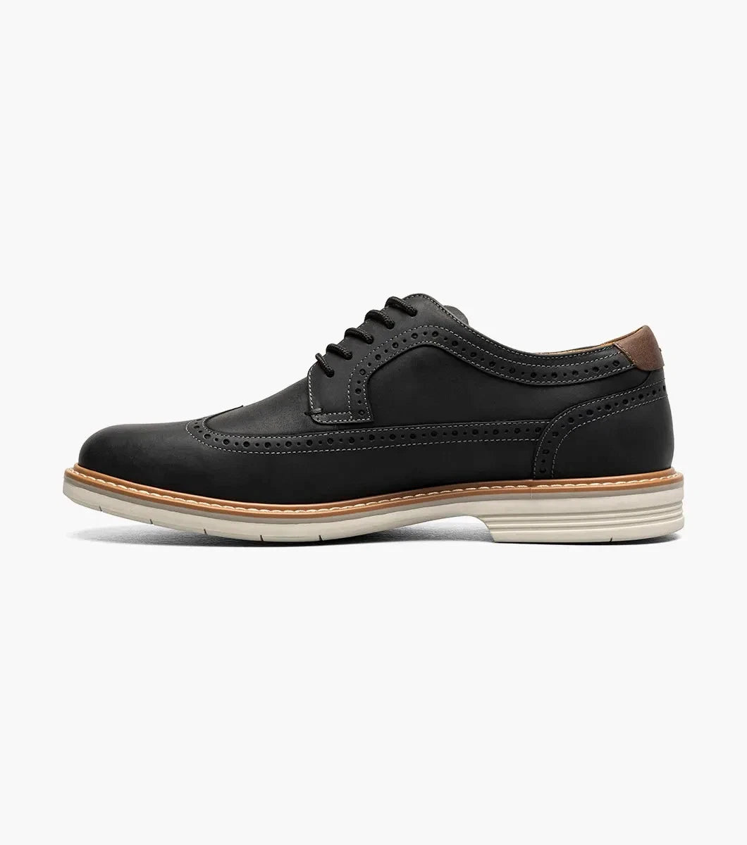 Мужские черные туфли-оксфорды Florsheim Norwalk 13414-010 с заклепками GAL1438 Florsheim, черный — фото 3