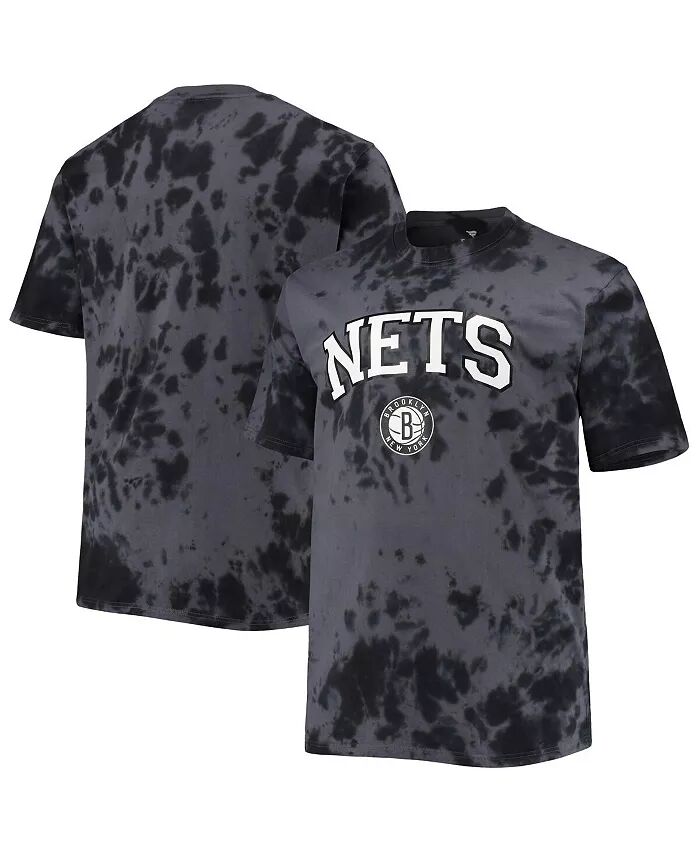 

Мужская черная футболка Brooklyn Nets Big and Tall Marble Dye Tonal Performance Profile