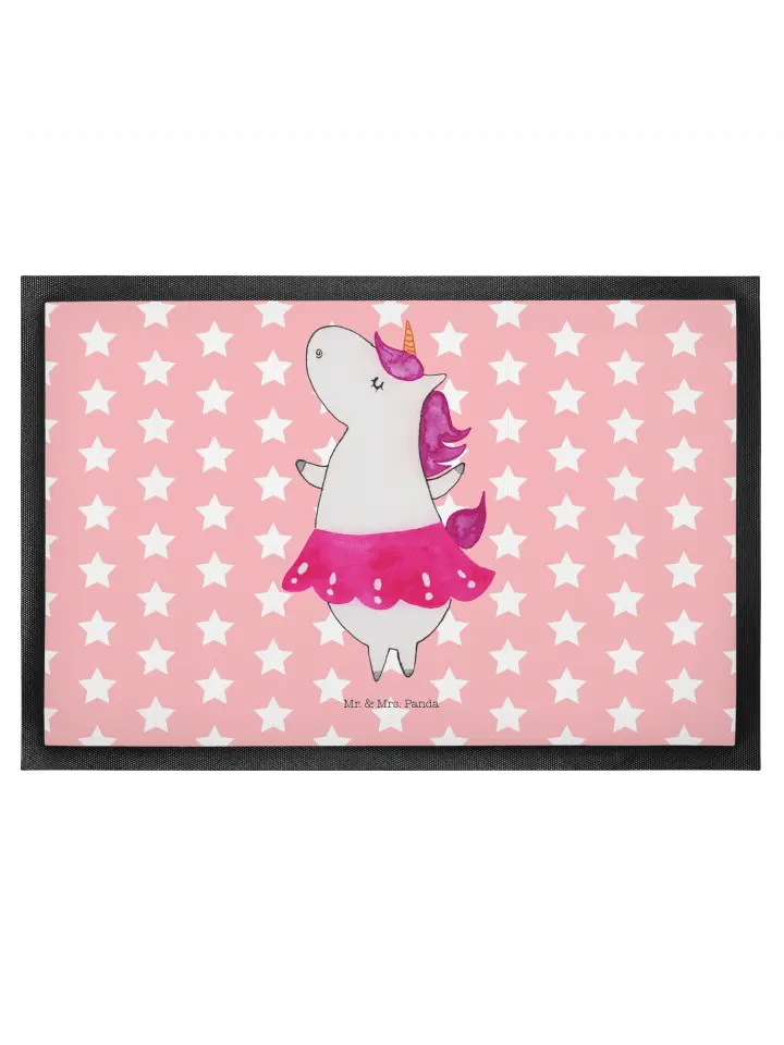 

Коврик Mr & Mrs Panda Einhorn Ballerina ohne Spruch, цвет rot pastell