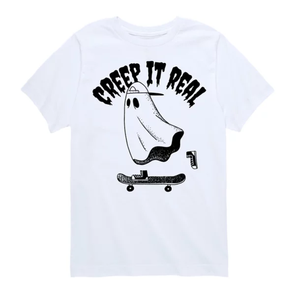 

Футболка для мальчиков 8-20 лет "Creep it real" с принтом Licensed Character, белый
