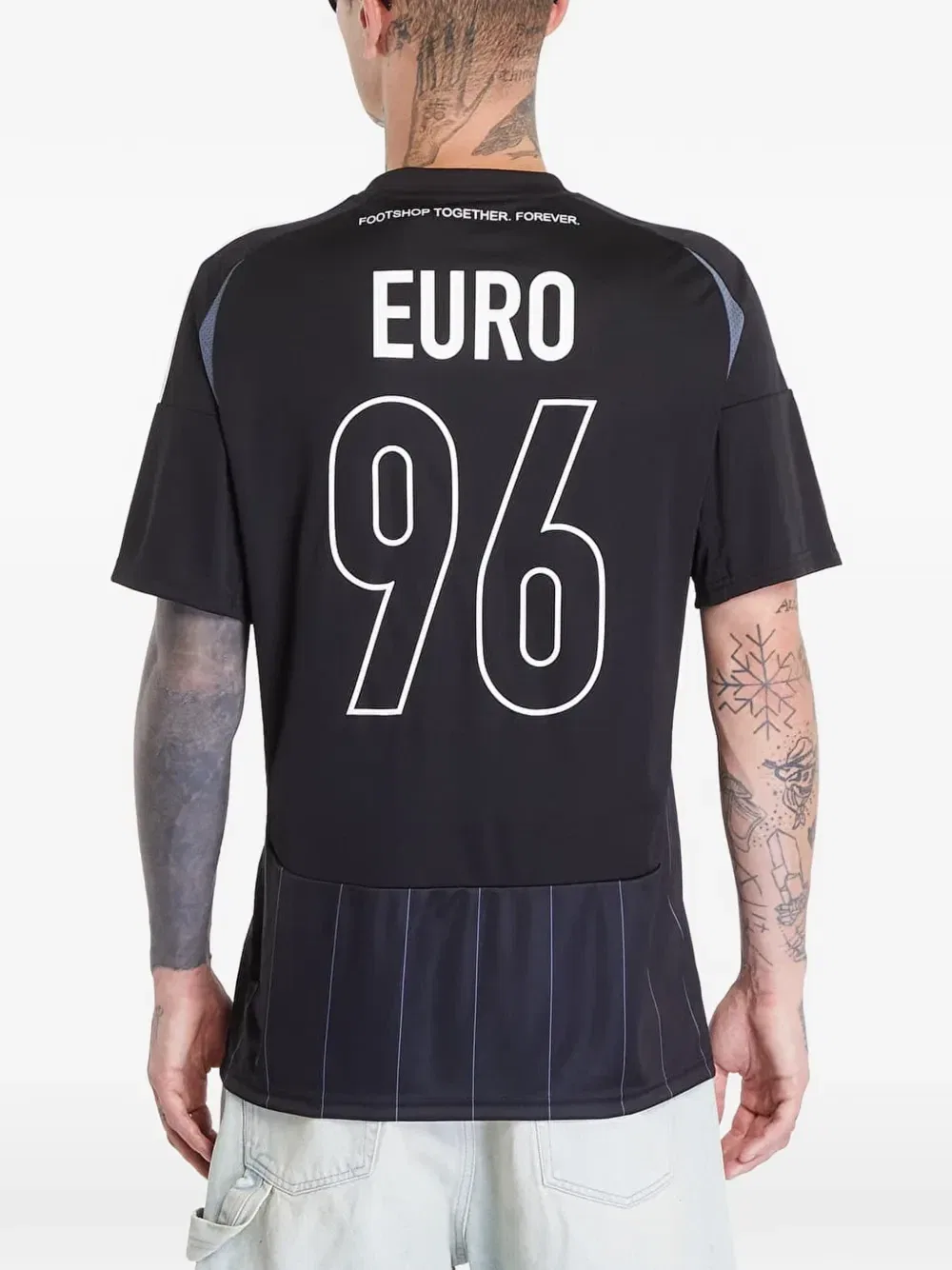 Футболка в полоску adidas X Footshop Euro Style Cup, черный — фото 4