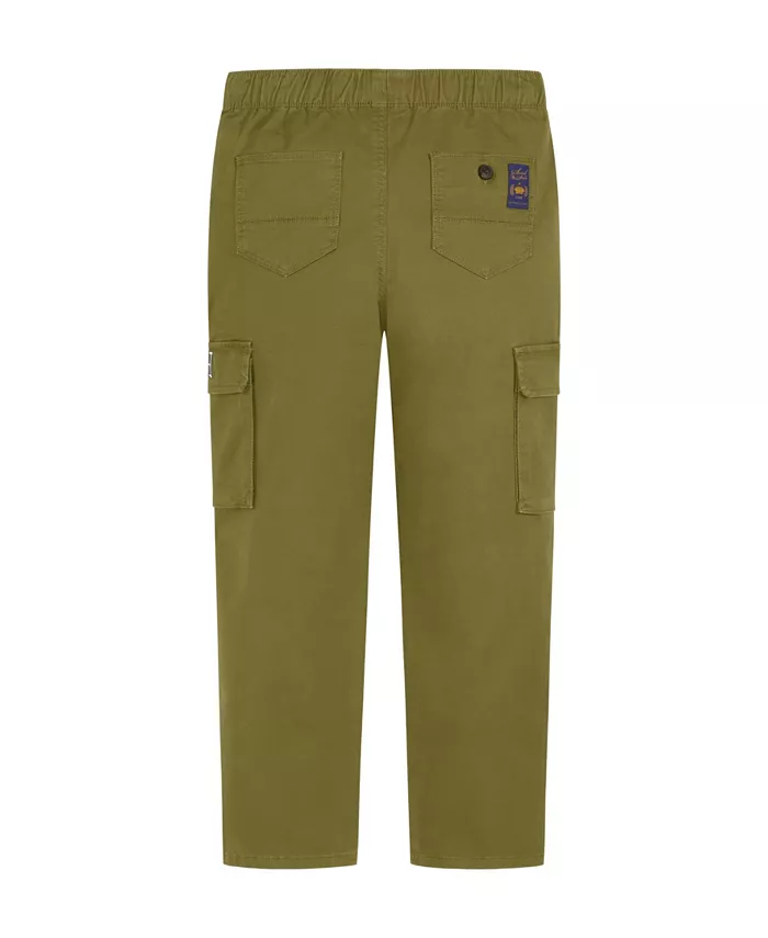 Брюки из эластичного хлопкового твила для мальчиков-подростков SCOTCH & SODA, зеленый — фото 2