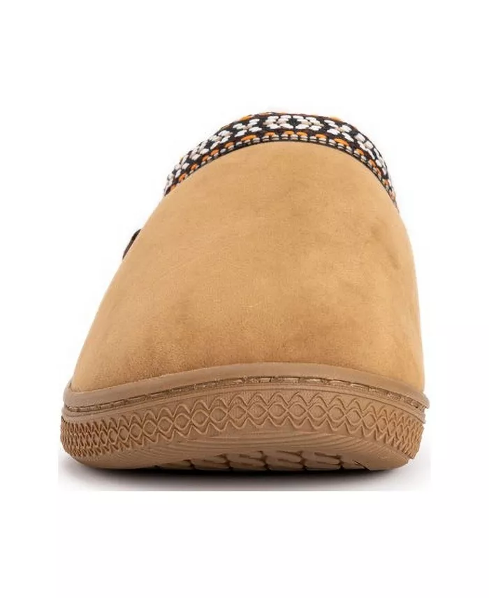 Женские сабо из искусственной замши MUK LUKS, коричневый/бежевый — фото 3