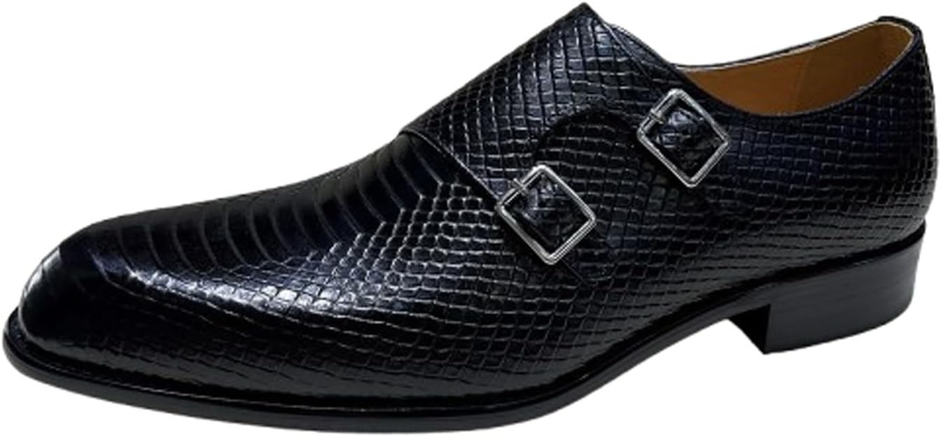 

Мужские лоферы Santimon с ремешком-монком - формальная обувь для делового стиля, свадеб и особых случаев, черный