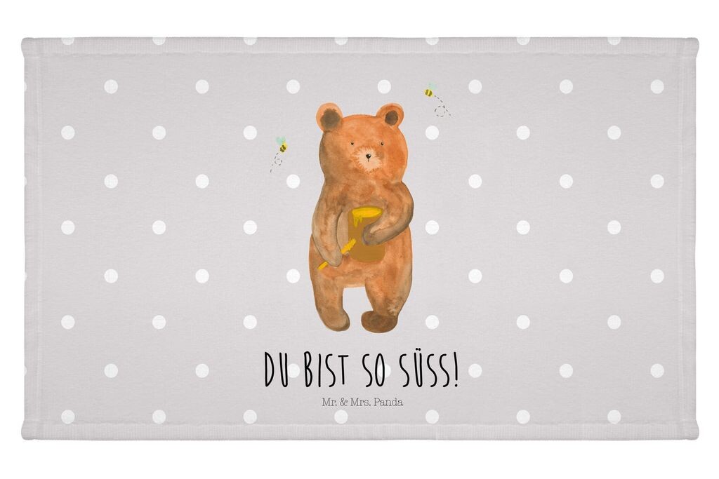 

Гостевое полотенце Mr. & Mrs. Panda Bear Honey — серая пастель — подарок, любовь, детское полотенце, махровая ткань, партнер, друг, дорожное полотенце, влюбленные, Тедди, гостевое полотенце, белый