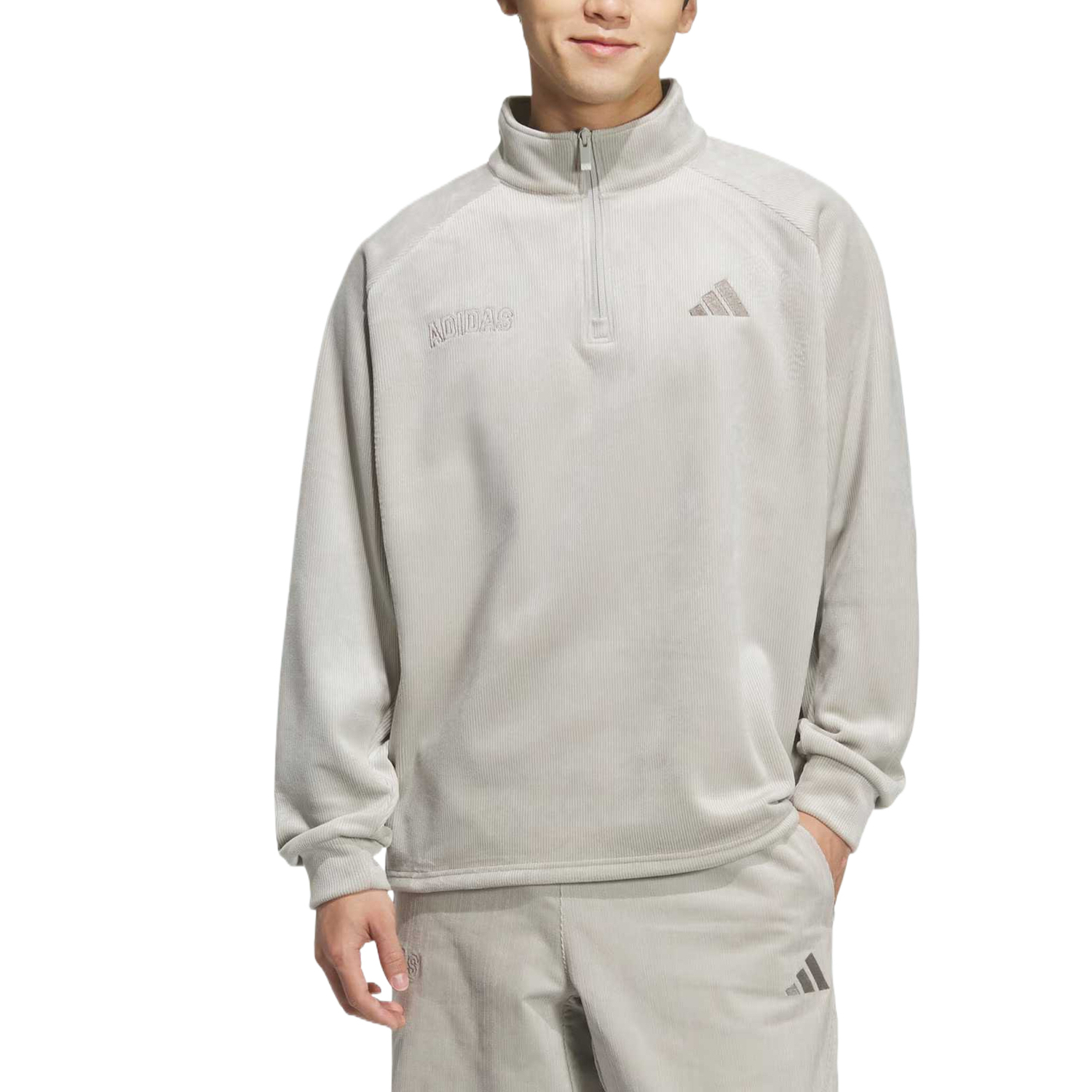 Свитшоты мужские Metallic Gray Adidas, металлический серый — фото 3