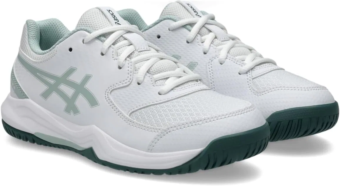 Кроссовки теннисные ASICS, детские, цвет White/Cold Moss