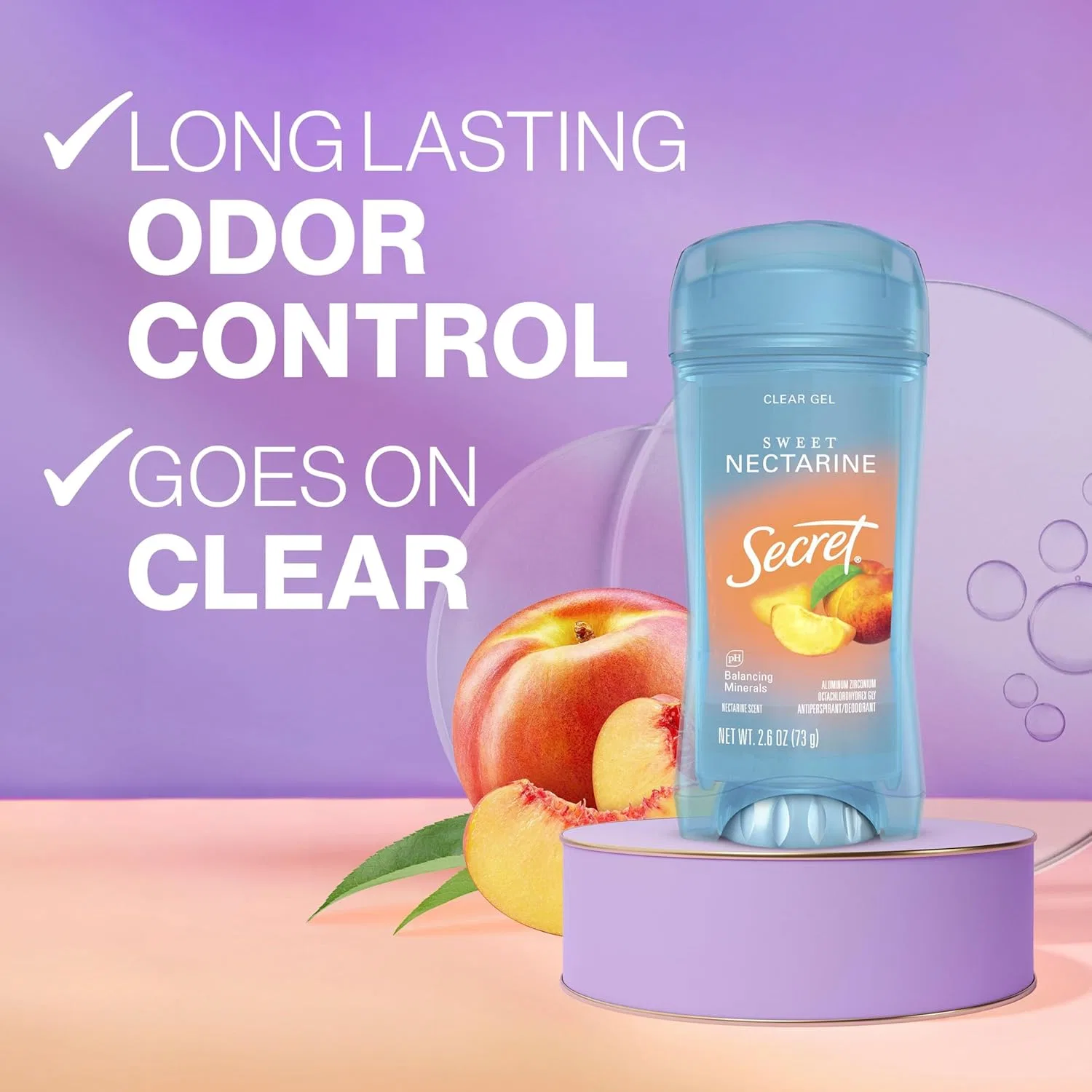 Женский дезодорант-антиперспирант Secret Clear Gel с ароматом нектарина Secret — фото 2