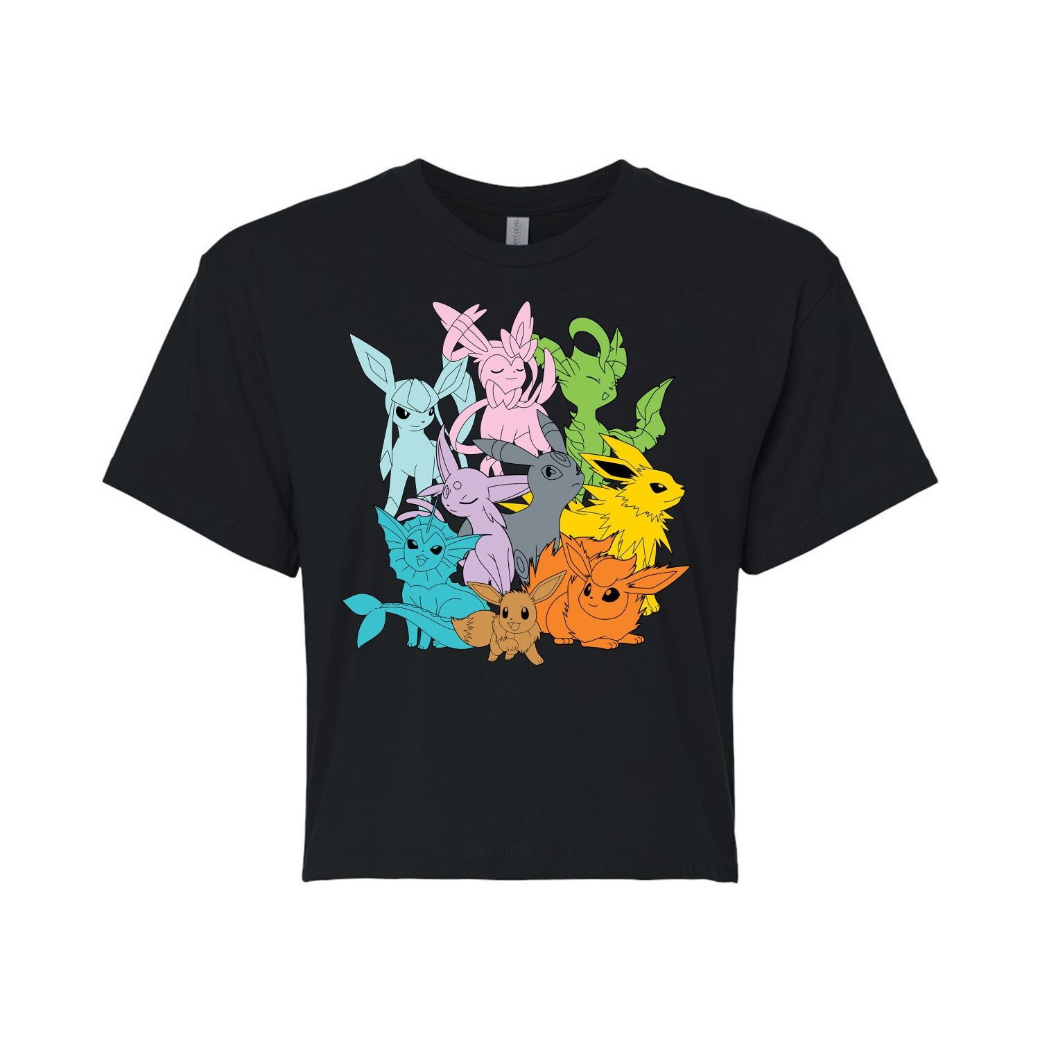 

Укороченная футболка Pokemon Eevolutions для юниоров Licensed Character, черный