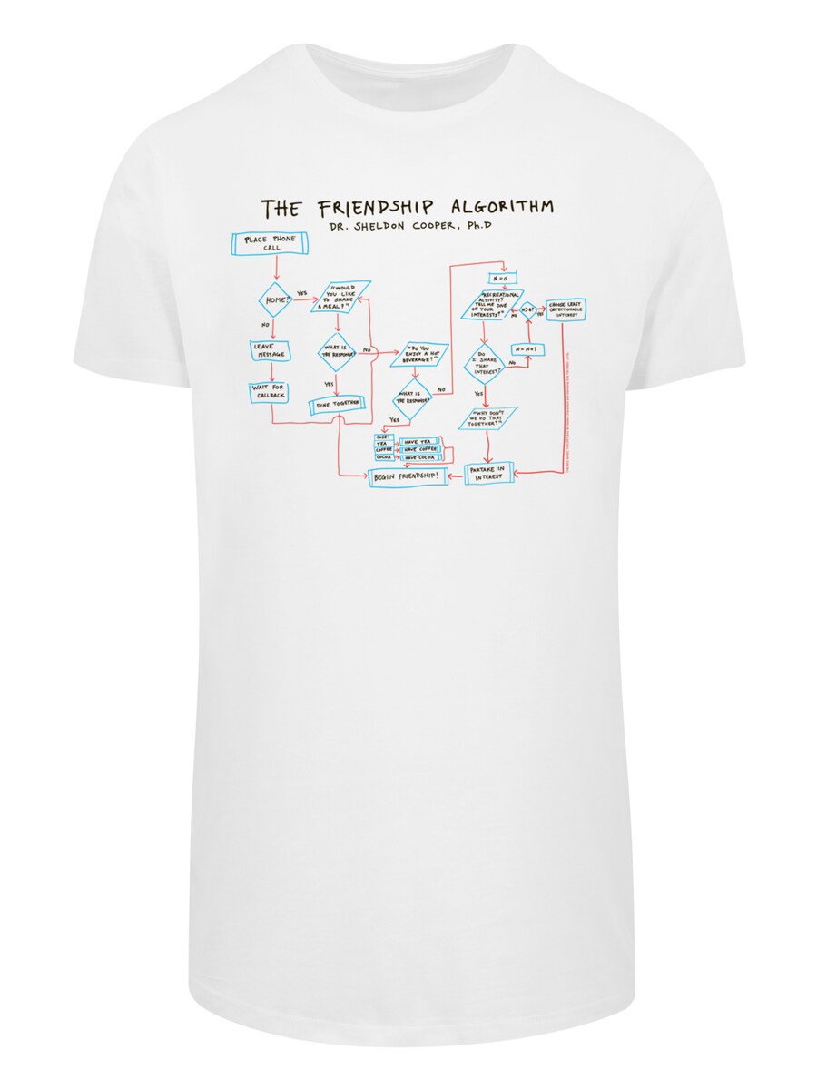 

Классическая футболка F4NT4STIC Shirt Big Bang Theory TV Serie Theory Friendship Algorithm, белый
