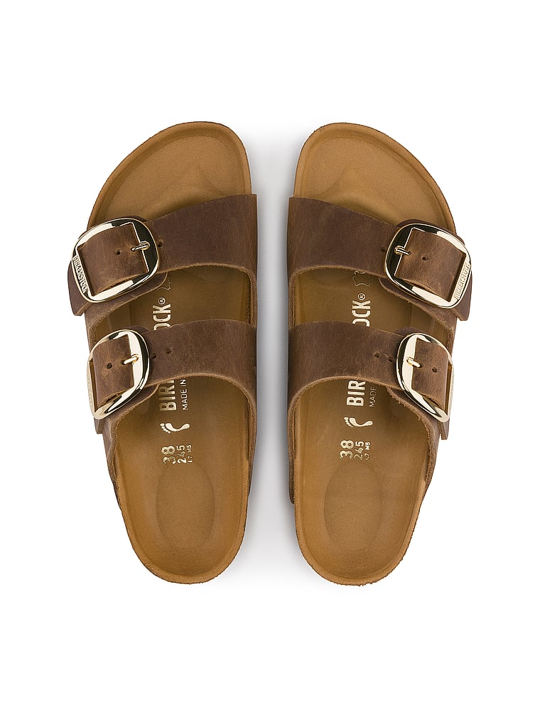 Сандалии Arizona с большой пряжкой Birkenstock, цвет cognac — фото 2