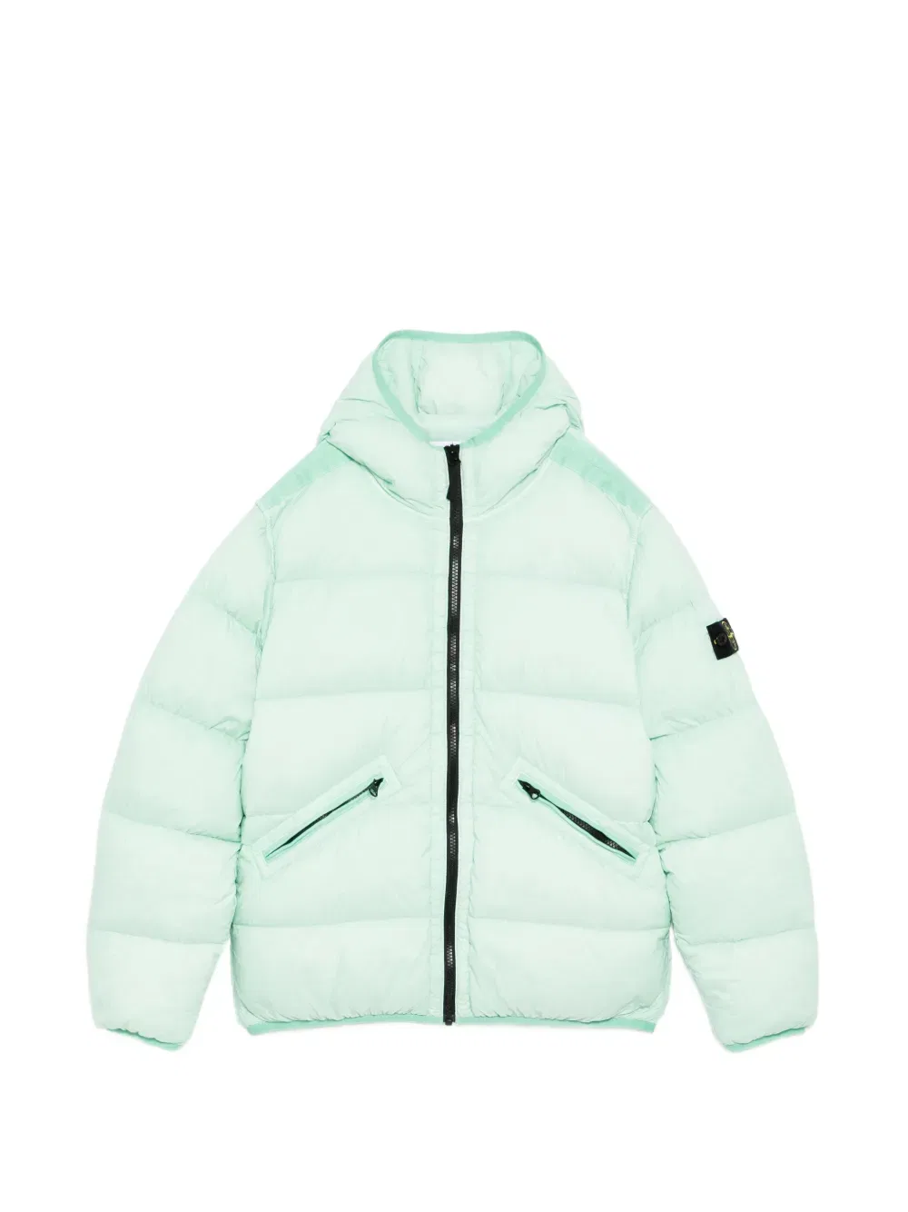 Куртка с нашивкой в виде логотипа Stone Island Junior, зеленый