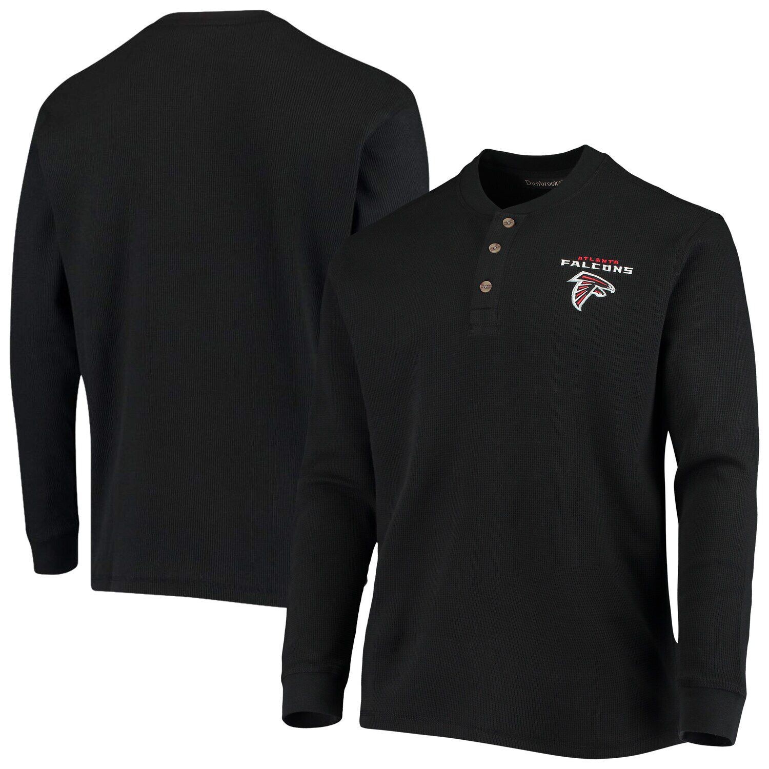 

Мужская черная футболка Dunbrooke Atlanta Falcons с логотипом Maverick Thermal Henley с длинным рукавом, Черный, Мужская черная футболка Dunbrooke Atlanta Falcons с логотипом Maverick Thermal Henley с длинным рукавом