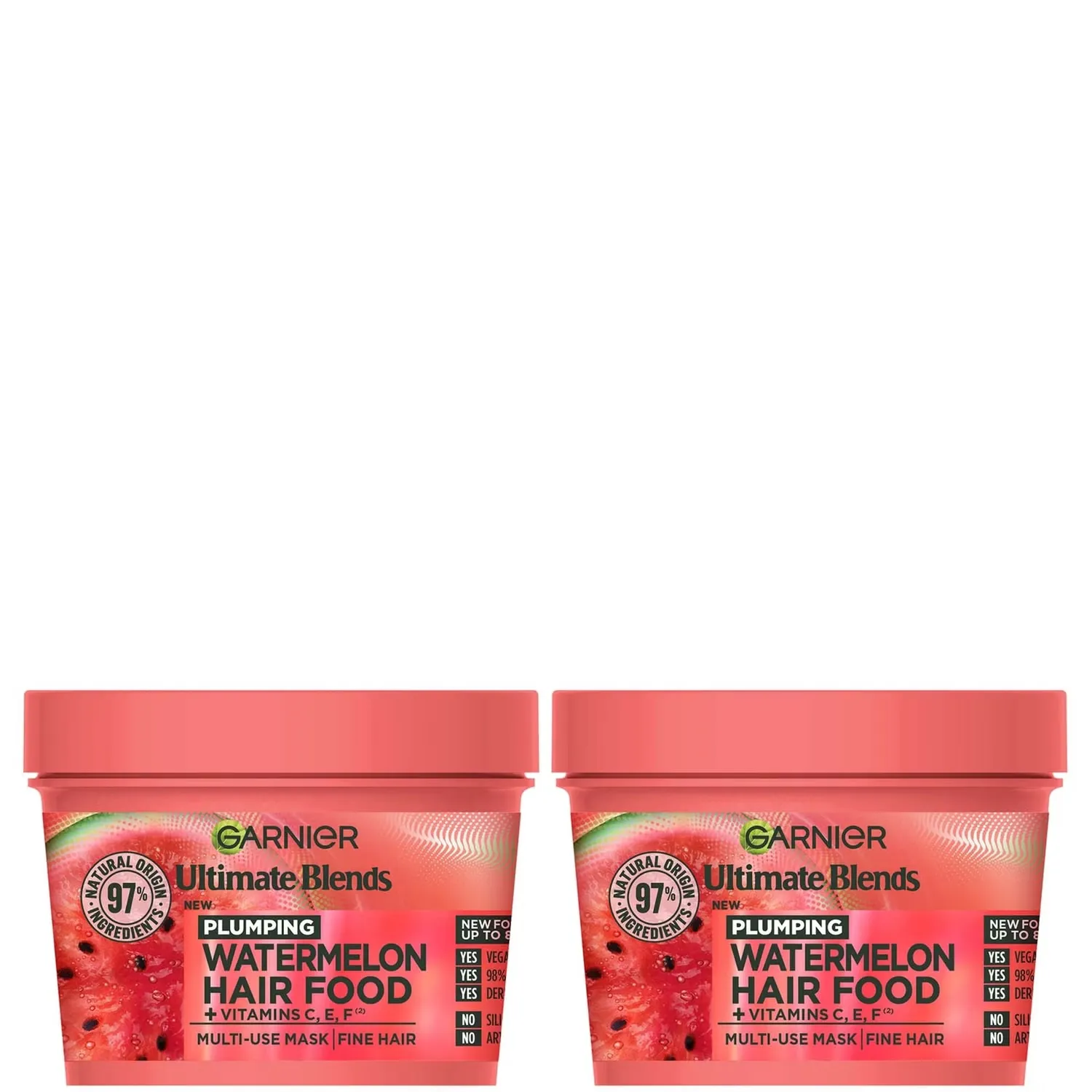 

Ultimate Blends Watermelon 3-в-1 Маска-дуэт для придания объема волосам Garnier