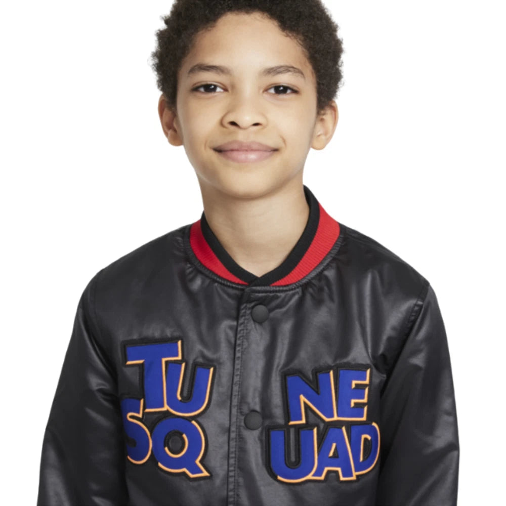 Детская куртка Nike Space Jam A New Legacy DM2981-010, черная, на кнопках, цвет RED437 — фото 2