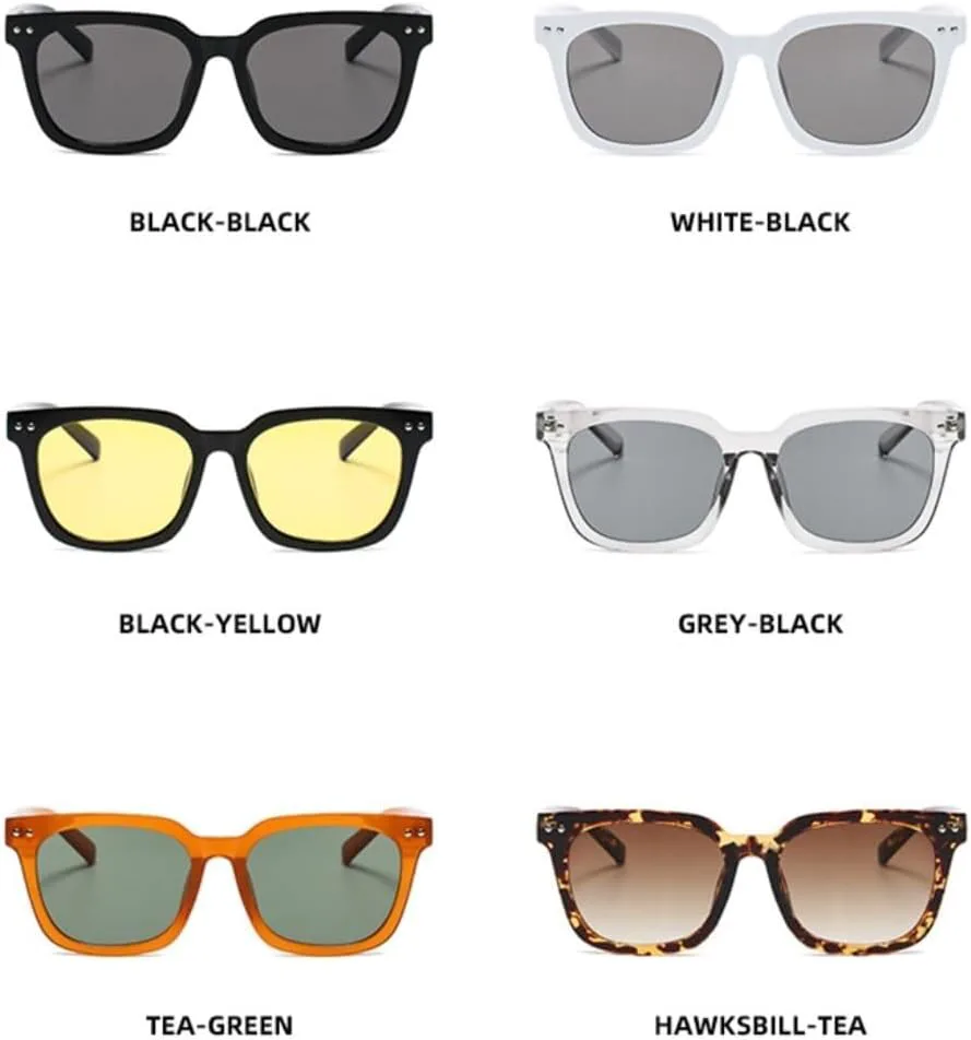 

Солнцезащитные очки для мужчин и женщин - защита UV400 - большая оправа, линзы конфетных цветов, для занятий спортом на открытом воздухе и вождения LXLHWN, Tyj154-2