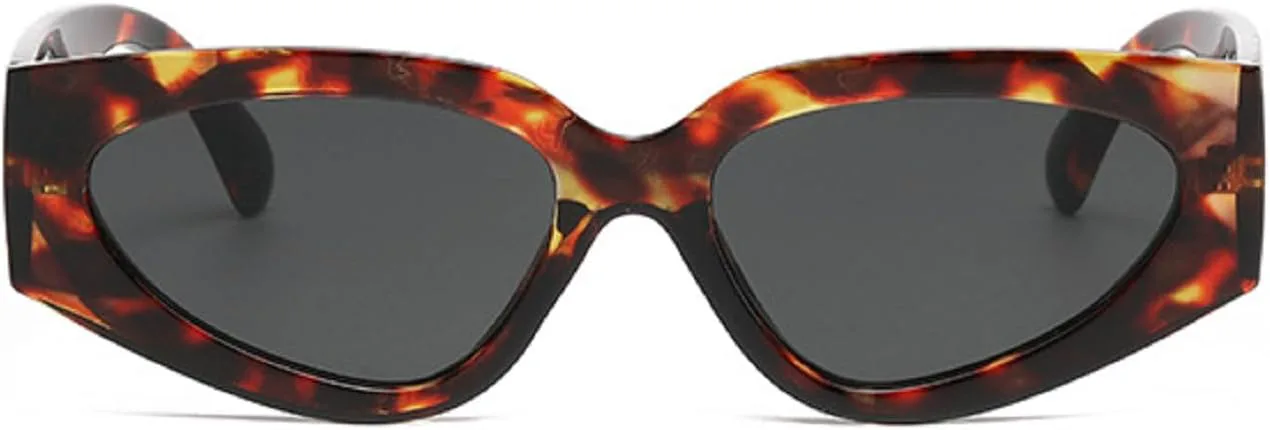 

Солнцезащитные очки Melrose Y2k «кошачий глаз» для женщин, роскошные винтажные солнцезащитные очки в стиле ретро, ​​защита от ультрафиолета UV400 601, Leopard