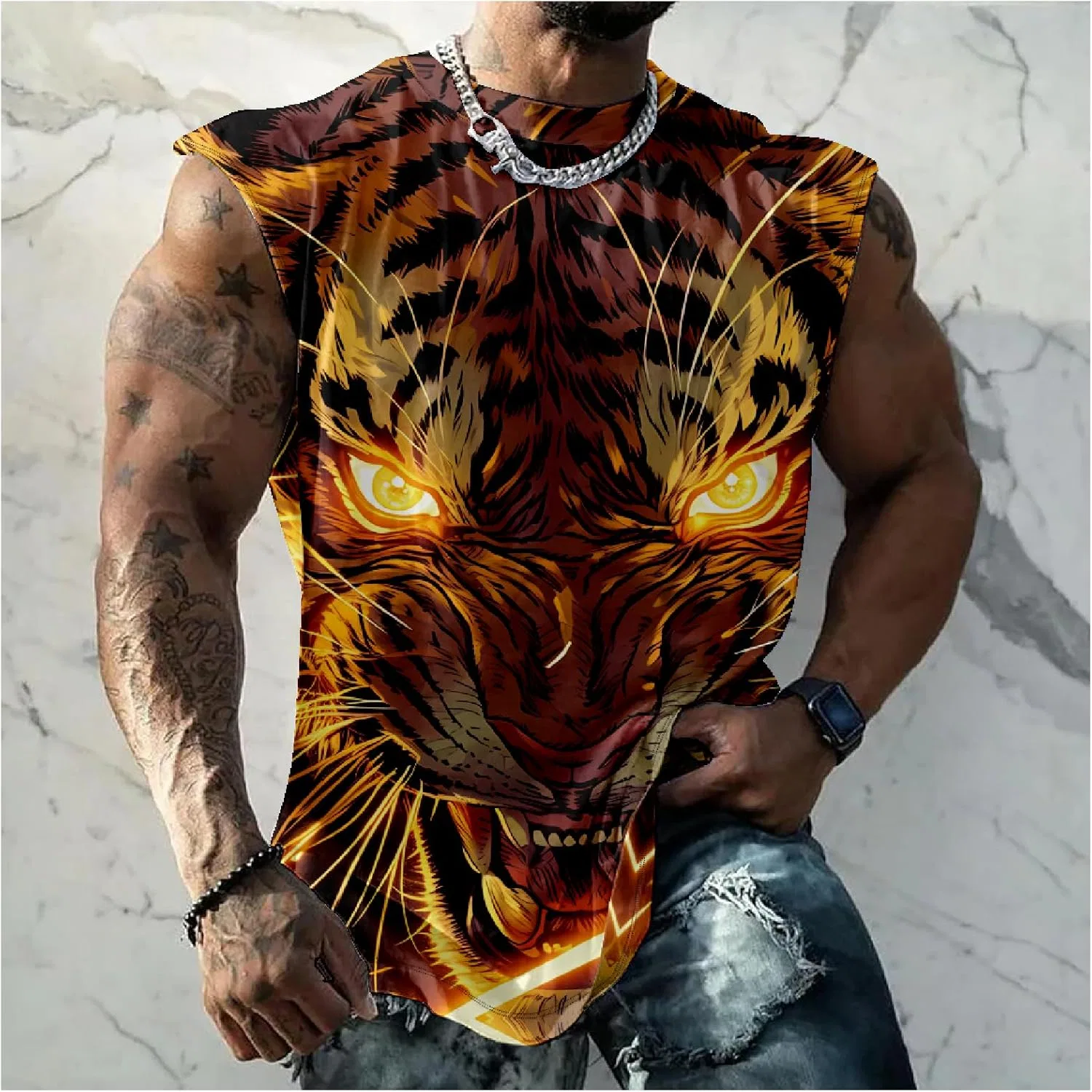 Майка с принтом Animetiger — фото 2