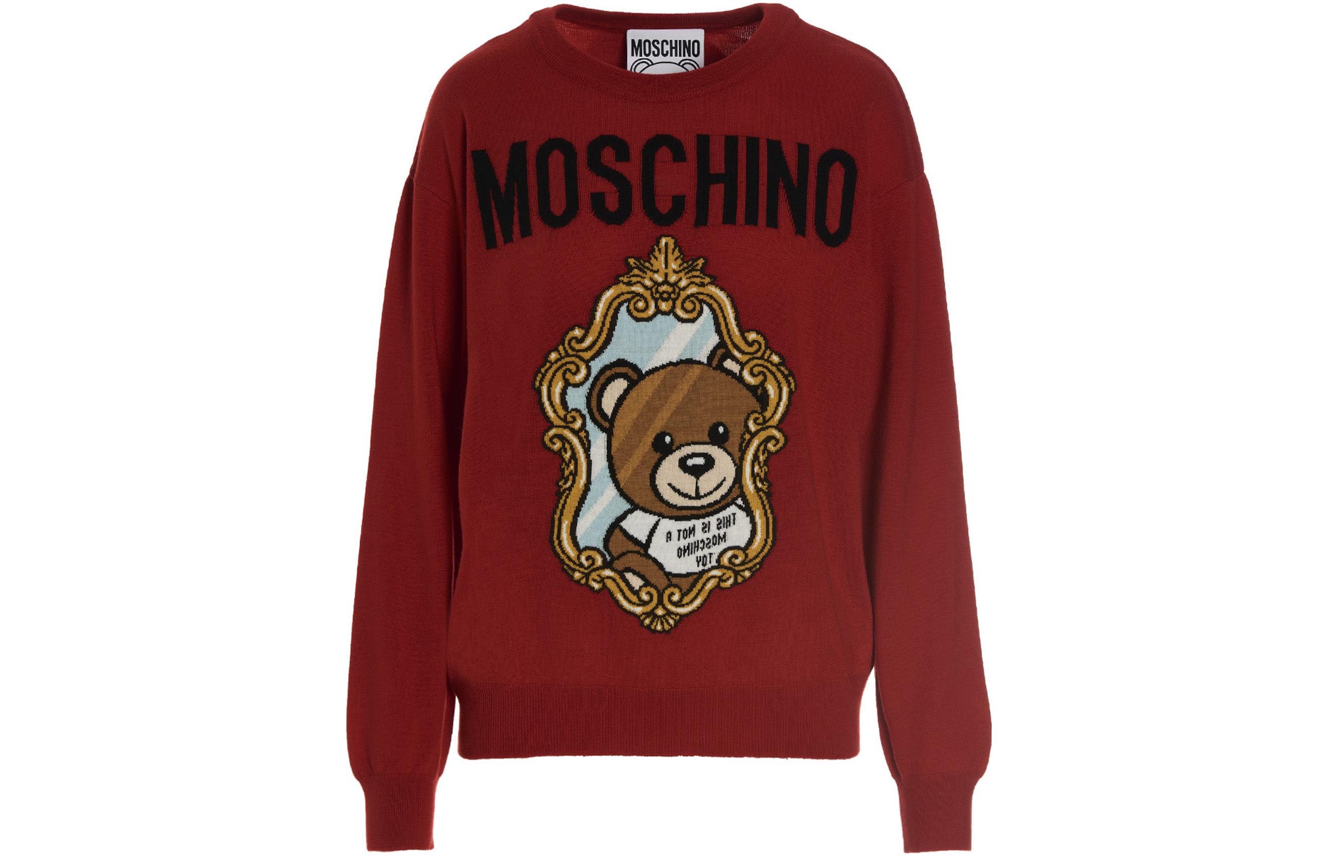 

FW22 Свободный Свитер Женский Красный MOSCHINO