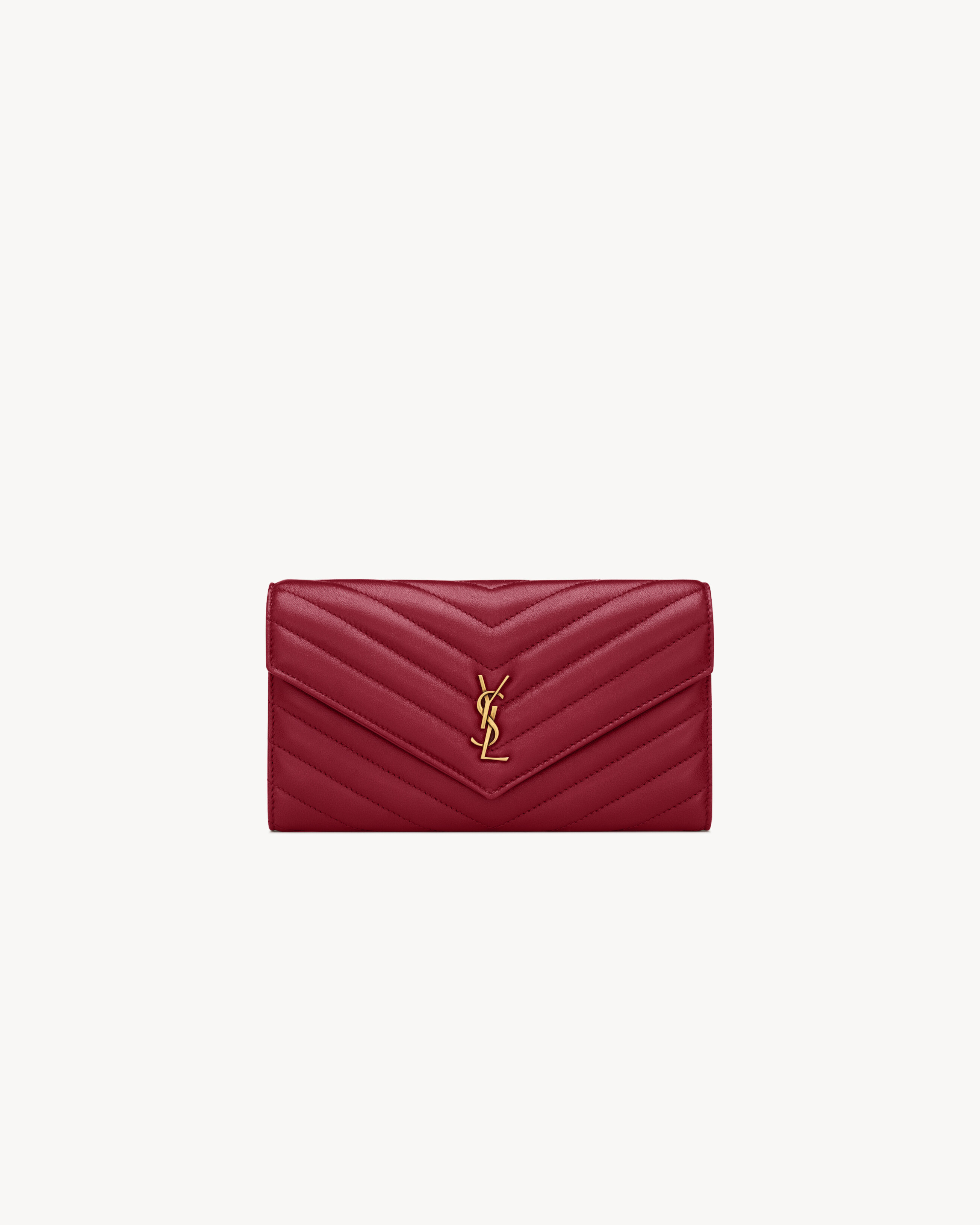 

Большой кошелек CASSANDRE с клапаном из овечьей кожи Saint Laurent, красный