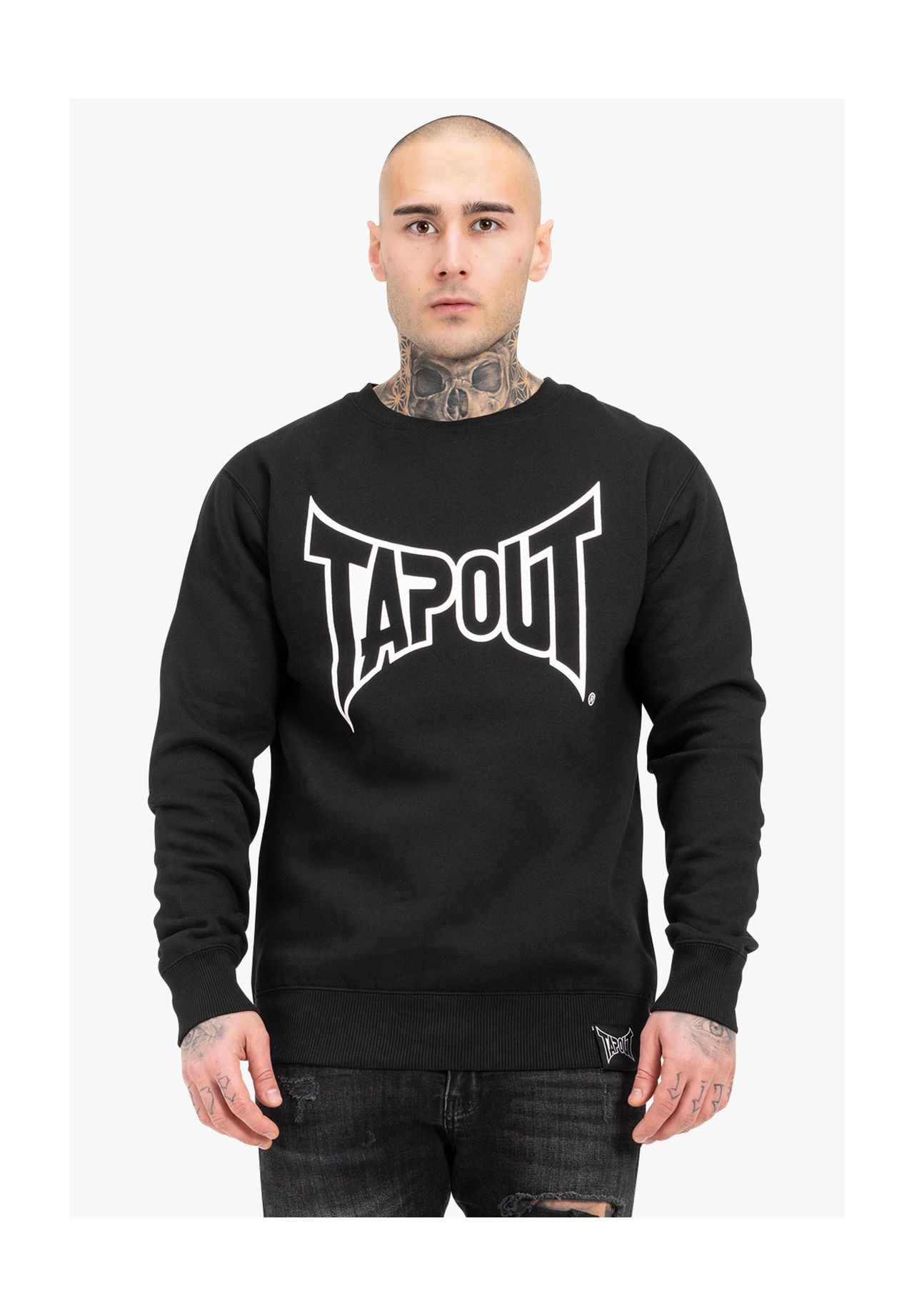

Мужская толстовка с круглым вырезом стандартного кроя MARFA SWEATER TAPOUT, черно-белый