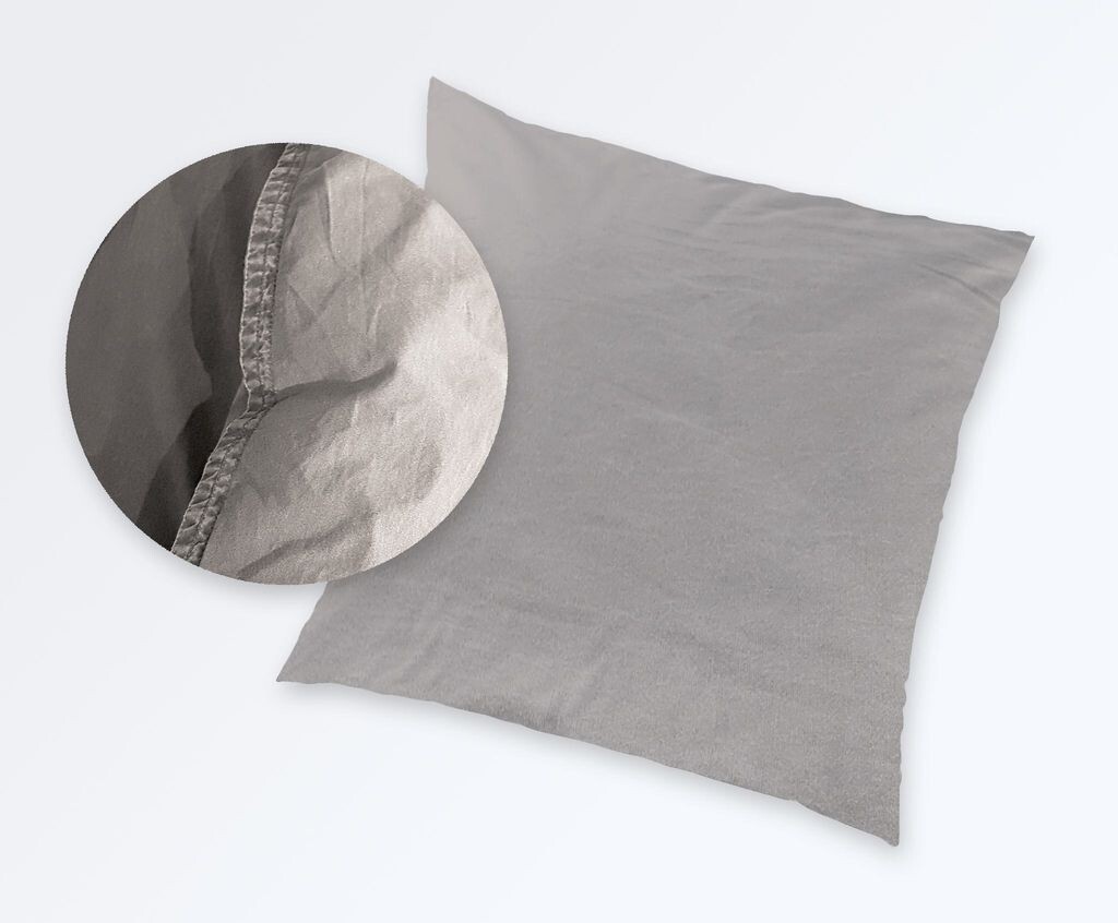 

Чехол на подушку Rooster Cotton Stone Washed, темно-серый, 80x80 см Hahn