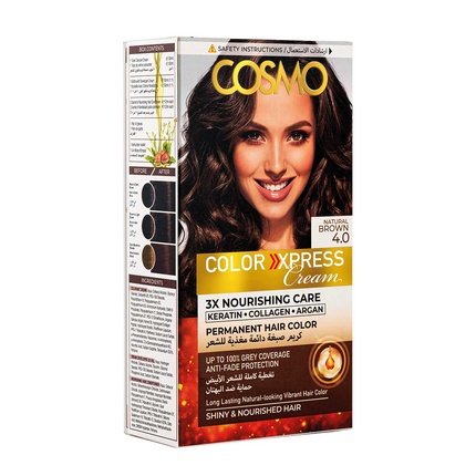 

Краска для волос Color Express Permanent Hair Color Cream Kit Natural Brown 40