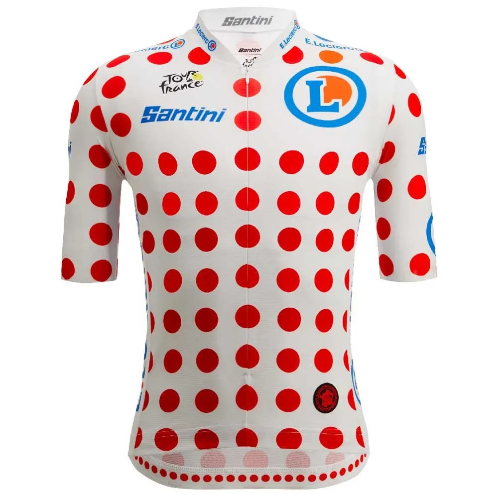 

Джерси Santini Tour De France Official Polka Dot 2025 short sleeve, белый