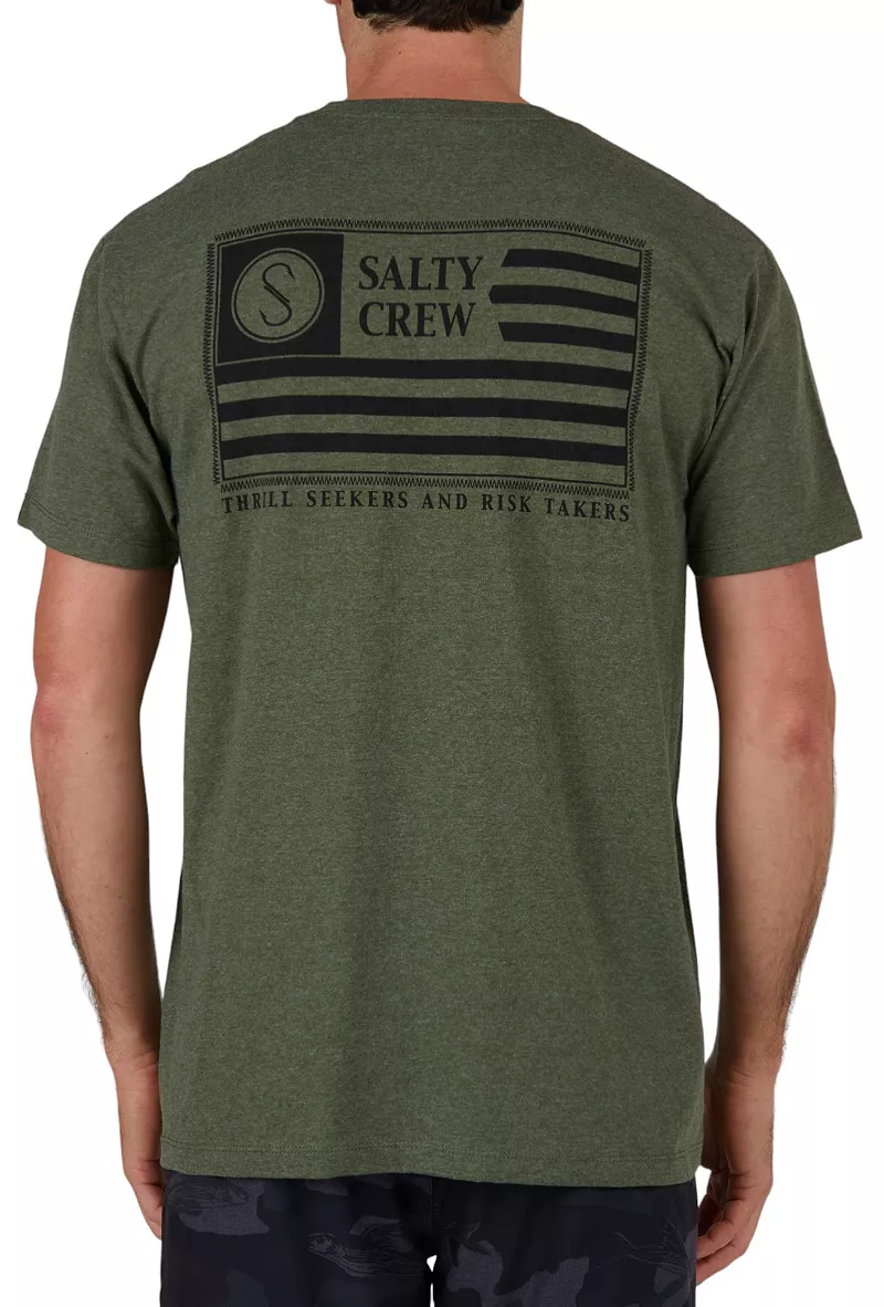 

Мужская футболка Salty Crew с флагом свободы, цвет Forest Heather