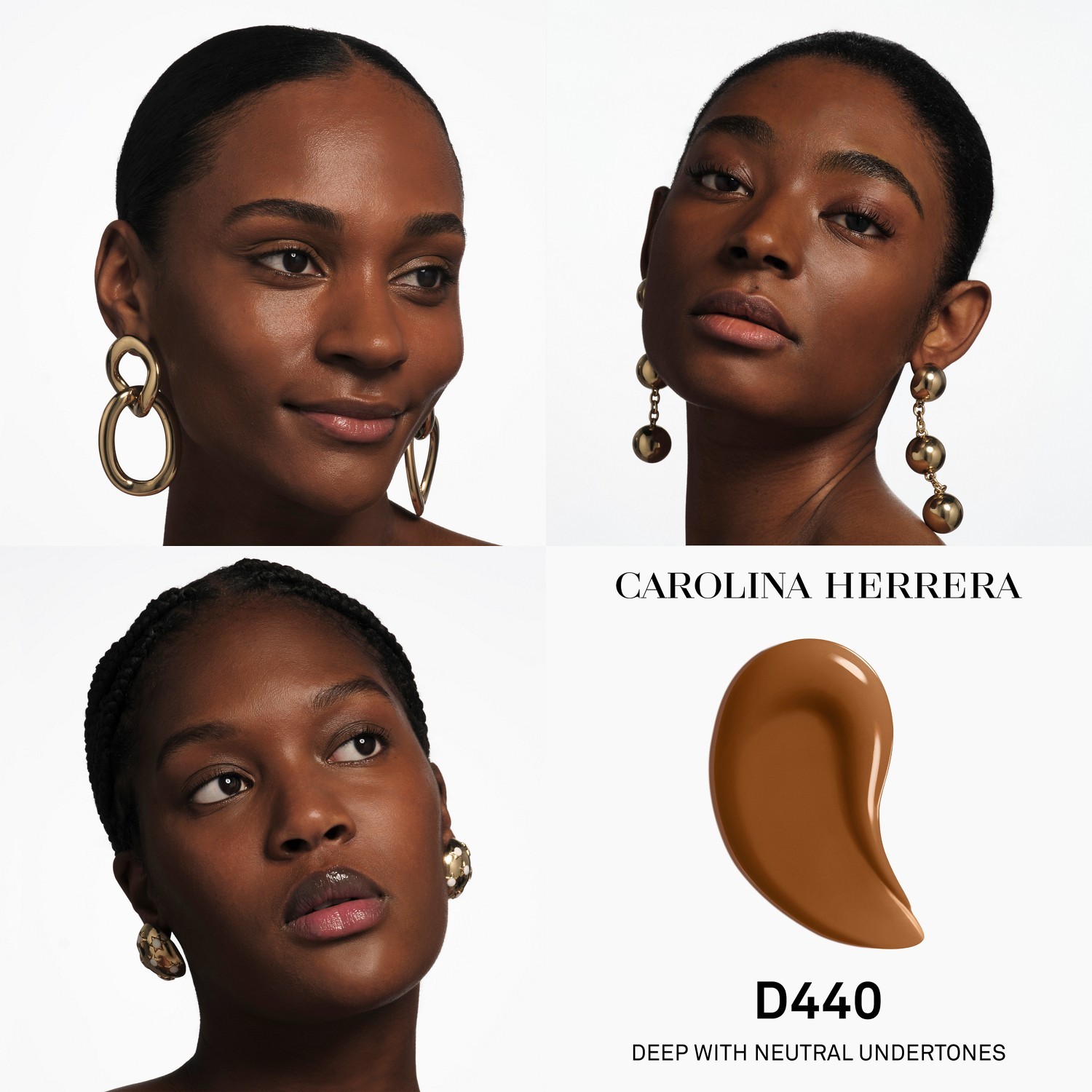 Тональный крем для лица nude couture triple moisture serum Carolina Herrera, d440, вес 30 гр. — фото 4