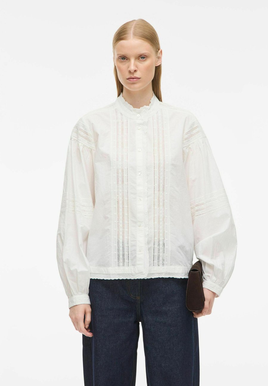 

Блуза Rouge Edit LANGARM MANDARINKRAGEN, Cloud Dancer/Off-White