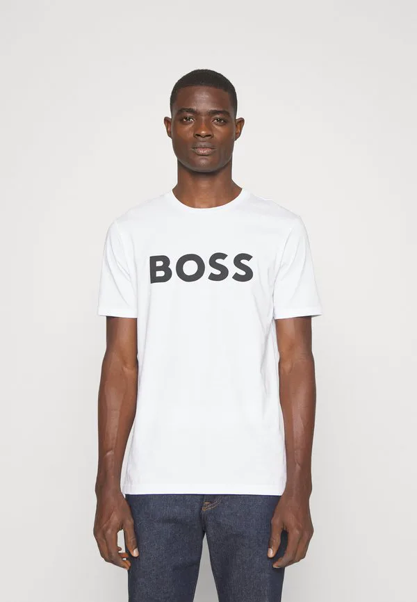 Футболка с принтом «мысли» Boss, White