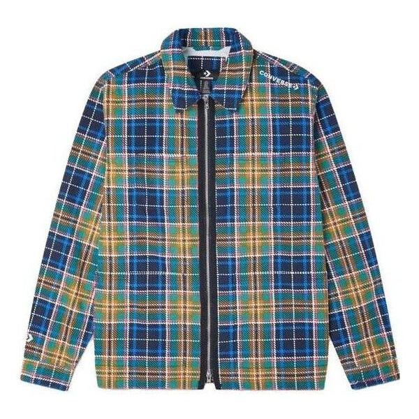 

Рубашка all over print utility zip front shirt 'blue' Converse, синий