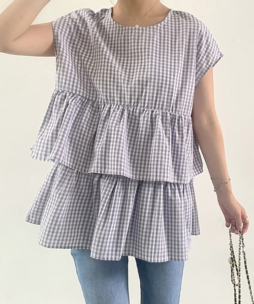 

Туника-блузка многоярусная Doux Belle, серый