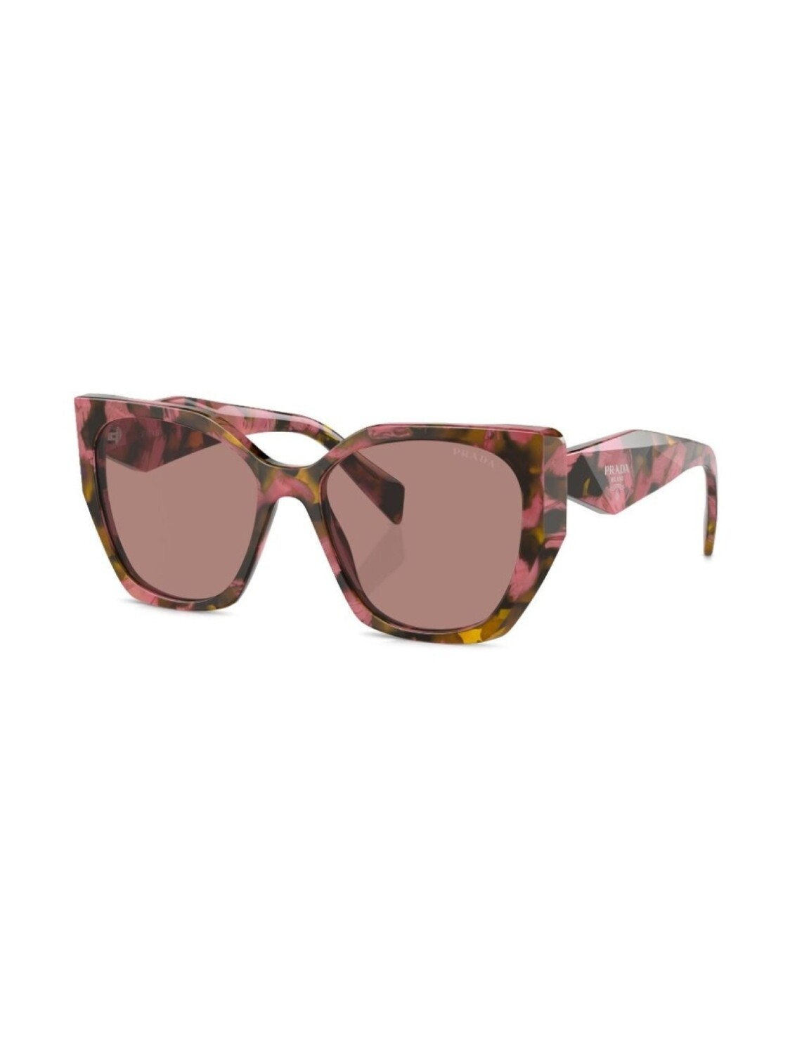 Солнцезащитные очки Prada PR 19ZS в массивной оправе Prada Eyewear, коричневый — фото 2