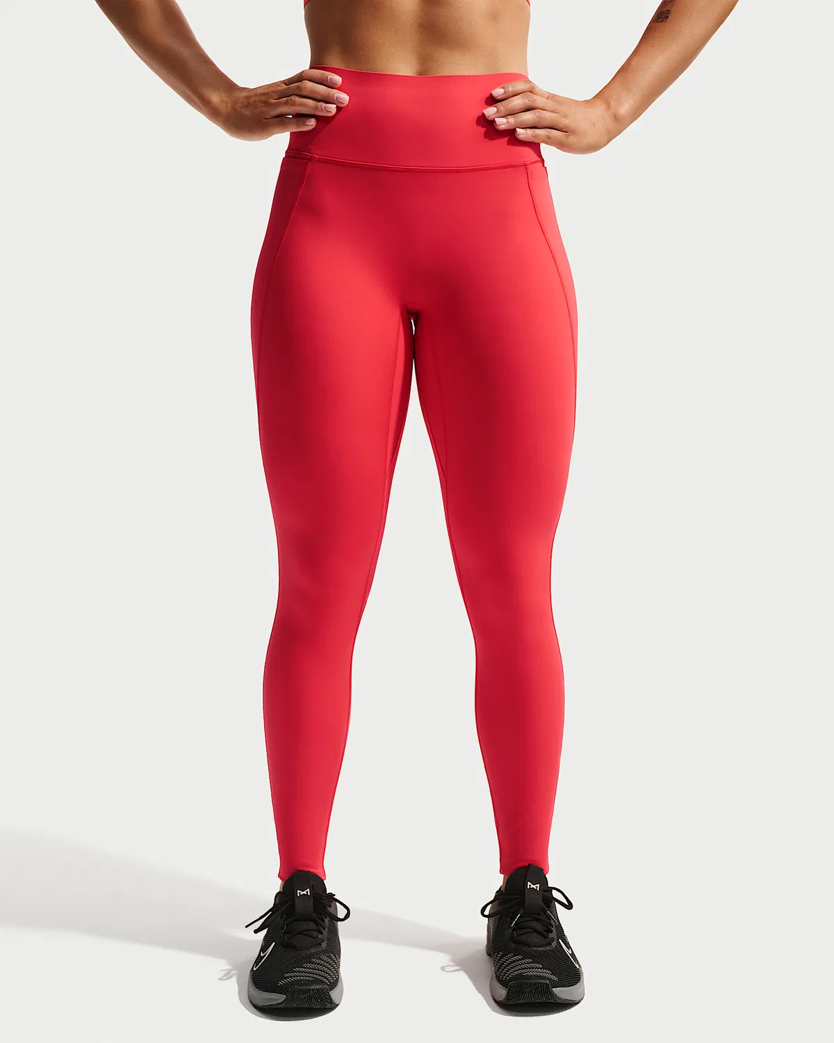 Женские леггинсы Nike Universa с высокой посадкой, без переднего шва, Light Crimson/University Red/University Red — фото 2