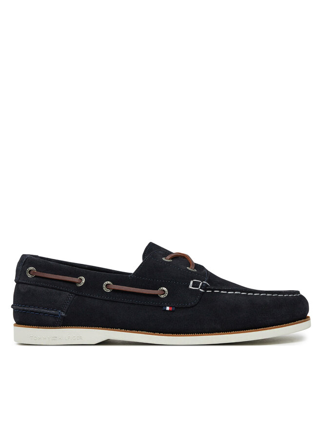 

Туфли на плоской подошве Tommy Hilfiger Th Boat Shoe Core Suede FM0FM05387, темно-синий